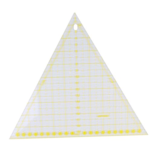 HEALSOPTHY Dreieck Lineal für Nähen Quilten Transparent mit Rasterlinien Präzises DIY Patchwork Werkzeug für Handmaß und Stoffmarkierung von HEALSOPTHY
