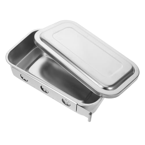HEALSOPTHY Edelstahl Desinfektionsplatte mit Deckel und Belüftungslöchern Dickes Chirurgisches Tablett für Sichere Sterilisation und Hygienische Aufbewahrung in Kliniken und Krankenhäusern HEALSOPTHY Edelstahl Desinfektionsplatte mit Deckel und Belüftungslöchern Dickes Chirurgisches Tablett für Sichere Sterilisation und Hygienische Aufbewahrung in Kliniken und Krankenhäusern von HEALSOPTHY