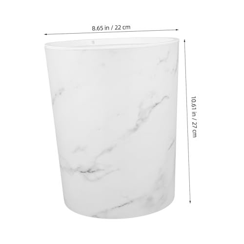 HEALSOPTHY Eleganter Mülleimer mit Druckring im Weißen Marmor Design Runder Abfallbehälter für Zuhause Büro Badezimmer und Küche und Vielseitig Einsetzbar HEALSOPTHY Eleganter Mülleimer mit Druckring im Weißen Marmor Design Runder Abfallbehälter für Zuhause Büro Badezimmer und Küche und Vielseitig Einsetzbar von HEALSOPTHY