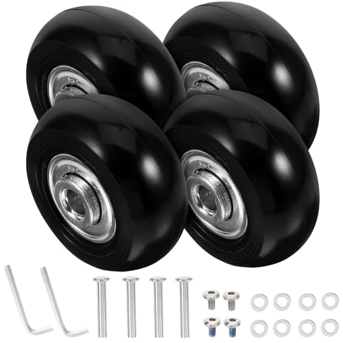 HEALSOPTHY Ersatzräder Koffer PU Gummi Silent Drehbare Universalrollen für Gepäck Trolley Reparatur Langlebig Geräuscharm von HEALSOPTHY