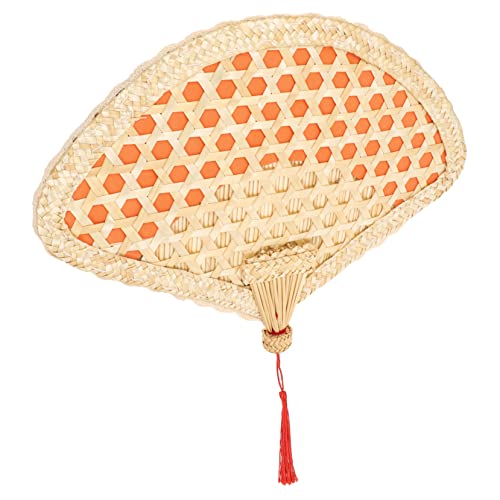 HEALSOPTHY Faltbarer Handfächer aus Handgewebter Rustikaler Sommerfächer Accessoire für Erwachsene für Hochzeiten und Dekoration Handlicher Fächer für Unterwegs und Zuhause von HEALSOPTHY