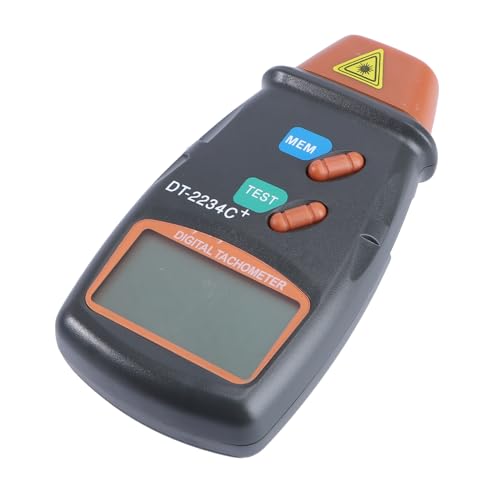 HEALSOPTHY Hand Tachometer Mini Batteriebetrieben Fotoelektrischer Drehzahlmesser Berührungslos LCD Display Speichert Maximal und Minimalwerte Präzise Messung ohne Batterie im Lieferumfang von HEALSOPTHY