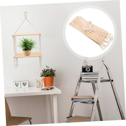 HEALSOPTHY Handgefertigtes Baumwoll wandregal mit Holzrahmen Zweistöckiges Hängeregal im Boho Stil Dekoratives Deko Wandregal für Wohnzimmer Schlafzimmer und Flur Naturfarbenes Regalbrett HEALSOPTHY Handgefertigtes Baumwoll wandregal mit Holzrahmen Zweistöckiges Hängeregal im Boho Stil Dekoratives Deko Wandregal für Wohnzimmer Schlafzimmer und Flur Naturfarbenes Regalbrett von HEALSOPTHY