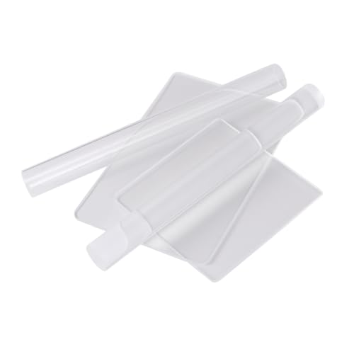 HEALSOPTHY Handgefertigtes Teiliges Acryl Clay Roller mit Rechteckigem und Quadratischem Kunststoffbrett Transparenter Polymer Clay Werkzeug für Modellierung Langlebig Staubgeschützt für HEALSOPTHY Handgefertigtes Teiliges Acryl Clay Roller mit Rechteckigem und Quadratischem Kunststoffbrett Transparenter Polymer Clay Werkzeug für Modellierung Langlebig Staubgeschützt für von HEALSOPTHY