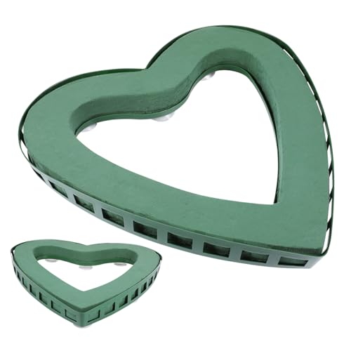 HEALSOPTHY Herzförmiger Blumenhalter mit Saugnapf Stabiles Herz Dekorativer Blumenständer für Hochzeitsautodekoration DIY Blumenarrangement Sicherer Halt Autolack von HEALSOPTHY