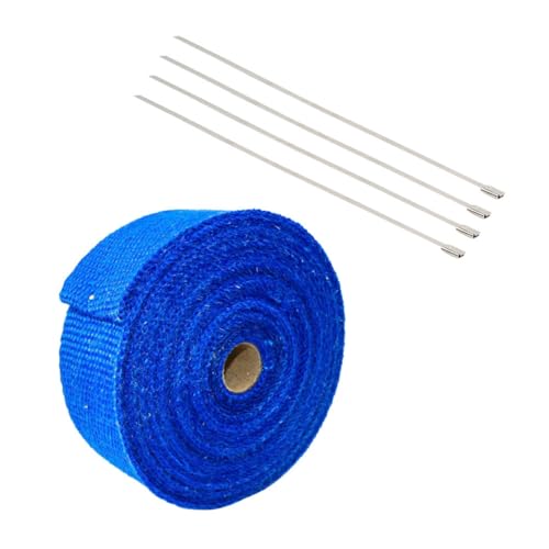 HEALSOPTHY Hochtemperaturbeständiges Hitzeschutzband Auspuff Wickelband für Auto Motorrad Hitzebeständiger Isolierband Schutz vor Verbrennungen Verbessertes Motor Auspuffsystem von HEALSOPTHY