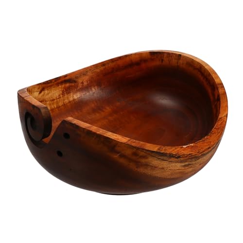 HEALSOPTHY Holz Garnschale mit Dekorativem Schaf Design Handgefertigter Wollhalter für Stricken und Häkeln Leichter Stabiler Wollschalen Organizer als für Strickliebhaber von HEALSOPTHY