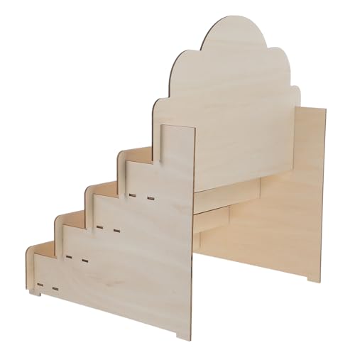 HEALSOPTHY Holz Grußkarten Präsentationsständer Treppenförmiger Organizer für Postkarten Poster und Sticker Multifunktionaler Desktop Aufbewahrungsständer für Büro Zuhause und von HEALSOPTHY