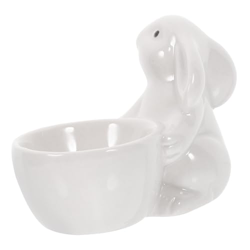 HEALSOPTHY Keramik Eierbecher Hase Form Dekorativer Weißer Osterhase Eierhalter aus Robustem Porzellan Niedlich als Küchendeko und Frühstückszubehör Geeignet für Haushalt und Restaurant HEALSOPTHY Keramik Eierbecher Hase Form Dekorativer Weißer Osterhase Eierhalter aus Robustem Porzellan Niedlich als Küchendeko und Frühstückszubehör Geeignet für Haushalt und Restaurant von HEALSOPTHY