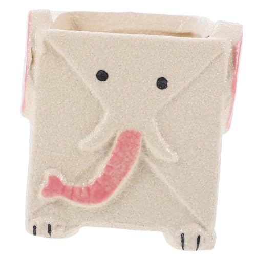 HEALSOPTHY Keramik Schwammhalter Elefant Küchen Organizer Spülschwamm Halterung Langlebig Leicht Küchenaufbewahrung Ordnungshilfe Praktisch Stilvoll von HEALSOPTHY