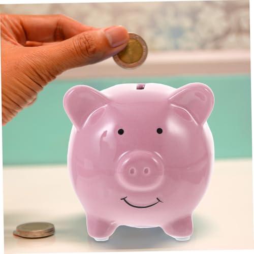 HEALSOPTHY Keramik Sparschwein Mini Sparbüchse Niedlich Piggy Bank für Zuhause Dekoration Leicht Tragbar Multifunktional Münzbehälter Geschenkidee von HEALSOPTHY