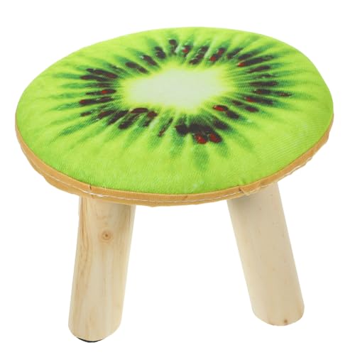 HEALSOPTHY Kinderhocker aus Massivem Holz Cartoon Design Kiwi Leichter Kleiner Sitzhocker Vielseitig als Sitz und Trittstuhl für Küche Bad Schlafzimmer Dekorativer Moderner Hocker für von HEALSOPTHY