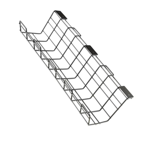 HEALSOPTHY Kompakter Kabelmanagement Rack aus Robustem Metall für Schreibtisch unter Tisch Montierbarer Organizer mit Großer Kapazität zur Ordentlichen Aufbewahrung von Steckdosenleisten und von HEALSOPTHY