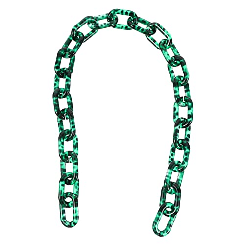 HEALSOPTHY Leopardenmuster Acryl Taschenkette DIY Schultergurt Ersatz für Handtasche Leicht Langlebig Modisch Geeignet für Umhängetasche und Crossbody Grün von HEALSOPTHY
