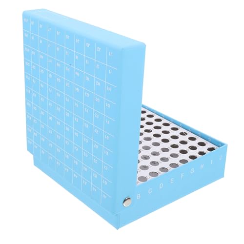 HEALSOPTHY Microcentrifuge Röhrchen Aufbewahrungsbox Fächer Papphalter Gefrierschrank Lagerung Labor Probenbox Praktische Mehrfachunterteilung Stabile Bauweise Einfache Handhabung von HEALSOPTHY