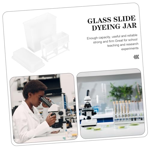HEALSOPTHY Mikroskop Objektträger Färbehilfe Hitzebeständiger Glas Färbeglas mit Halter für Labor Präzise Alkali resistent Langlebig Einfache Reinigung HEALSOPTHY Mikroskop Objektträger Färbehilfe Hitzebeständiger Glas Färbeglas mit Halter für Labor Präzise Alkali resistent Langlebig Einfache Reinigung von HEALSOPTHY