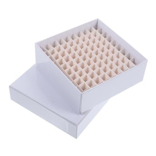HEALSOPTHY Mikrozentrifugenröhrchen Aufbewahrungsbox Fächer Wasserabweisend Mehrfachlagerung Gefrierschrank Labor Probenbehälter Gefrierbox für Effiziente Probenorganisation von HEALSOPTHY
