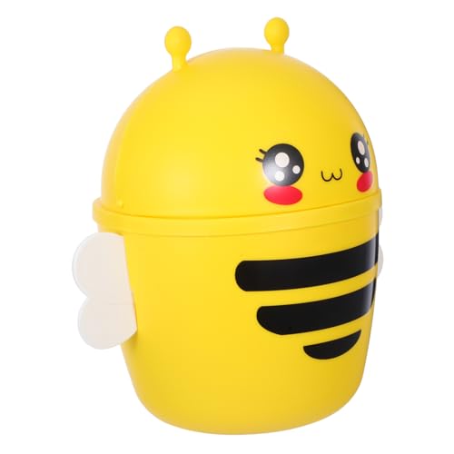 HEALSOPTHY Mini Mülleimer mit Deckel Cartoon Biene für Schreibtisch und Büro Praktischer Abfallbehälter für Kleine Abfälle Kreatives Design Platzsparend Einfach zu Reinigen HEALSOPTHY Mini Mülleimer mit Deckel Cartoon Biene für Schreibtisch und Büro Praktischer Abfallbehälter für Kleine Abfälle Kreatives Design Platzsparend Einfach zu Reinigen von HEALSOPTHY