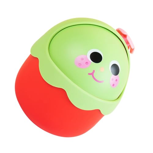HEALSOPTHY Mini Tischmülleimer mit Deckel Kompakter Desktop Abfalleimer Kreativer Kleiner Papierkorb für Büro Schlafzimmer Badezimmer und Schreibtisch Niedliches Cartoon Design Vielseitig von HEALSOPTHY