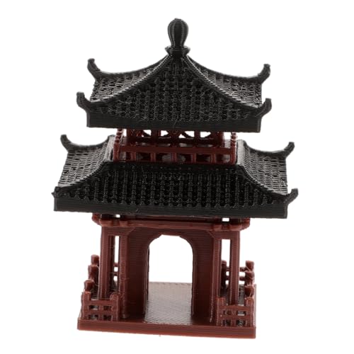 HEALSOPTHY Miniatur-pavillon-Statue Aus Bonsai-deko-Accessoires Sechseckiger Miniatur-pavillon Für Garten Pagodenfiguren Chinesischer Mini-pavillon Ornament Für Feengarten-zubehör Für von HEALSOPTHY