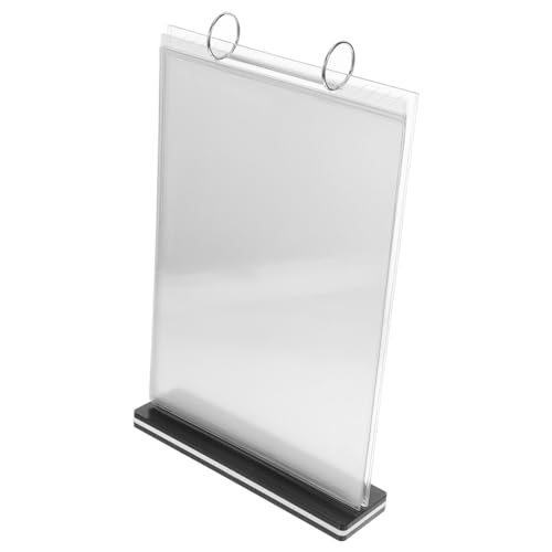 HEALSOPTHY Multifunktionaler Tisch Menüständer Flip Chart aus Robustem Acryl und Transparenter Aufsteller für Restaurant Büro und Einzelhandel Moderner Schilderhalter für Prospekte und von HEALSOPTHY