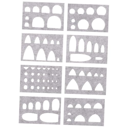 HEALSOPTHY Nadel Filzen Schablonen Tier Augen Nase Ohr Formen Vorlage DIY Filz Applikation Handwerk Werkzeug für Anfänger und Basteln mit Filzmaterial von HEALSOPTHY