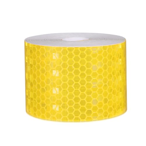 HEALSOPTHY Reflektierendes Sicherheitsband Hochsichtbar Wetterfest Selbstklebend für Verkehr Industrie Parkplätze Straßen und Baustellen zur Erhöhung der Nachtsichtbarkeit von HEALSOPTHY