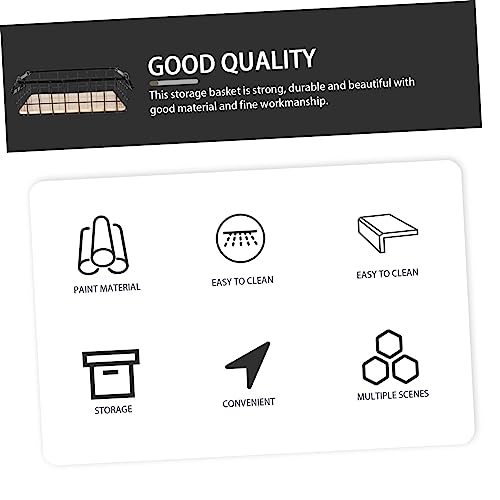 HEALSOPTHY Schwarzer Stabiler Küchen aufbewahrungskorb mit Griff Rechteckig Platzsparend für Obst Snacks und Haushaltsgegenstände Elegantes Design für Küche und Hotel HEALSOPTHY Schwarzer Stabiler Küchen aufbewahrungskorb mit Griff Rechteckig Platzsparend für Obst Snacks und Haushaltsgegenstände Elegantes Design für Küche und Hotel von HEALSOPTHY