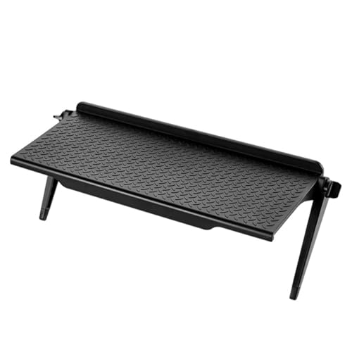 HEALSOPTHY Schwarzes Tv Ablage Regal Höhenverstellbar Bildschirmablage Laptop Elevated Rack für Fernseher und Computer Monitor zur Praktischen Aufbewahrung von Tv Box Router Fernbedienung von HEALSOPTHY