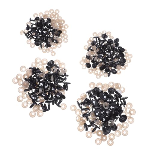HEALSOPTHY Sicherheitsaugen und Nasen für Puppen und Plüschtiere Schwarzes Ovales Design mit Weißem Robuste Kunststoff Augen und Nasen mit Unterlegscheiben DIY Zubehör für Amigurumi und HEALSOPTHY Sicherheitsaugen und Nasen für Puppen und Plüschtiere Schwarzes Ovales Design mit Weißem Robuste Kunststoff Augen und Nasen mit Unterlegscheiben DIY Zubehör für Amigurumi und von HEALSOPTHY