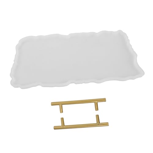 HEALSOPTHY Silikon Tray Form mit Metallgriffen Rechteckiges Diy Harz Tablett mit Unregelmäßigen Kanten Langlebige Epoxidharz Gießform für und Dekotablett Robust und Formstabil HEALSOPTHY Silikon Tray Form mit Metallgriffen Rechteckiges Diy Harz Tablett mit Unregelmäßigen Kanten Langlebige Epoxidharz Gießform für und Dekotablett Robust und Formstabil von HEALSOPTHY