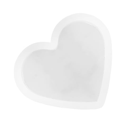 HEALSOPTHY Silikonform Herzform Gießform für Epoxidharz DIY Herz untersetzer Basteln Kreative Liebe Motiv Lebensmittelechtes Wiederverwendbares Silikon Einfache Reinigung und Trennung für von HEALSOPTHY