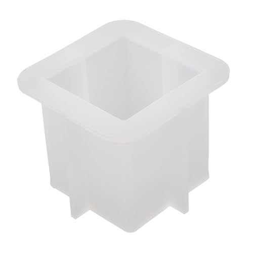 HEALSOPTHY Silikonform Kerzenhalter DIY Mittlere Quadratische Gießform Flexible Epoxidharz Gießform für Handgemachte Kerzenhalter Kreative Bastelprojekte Langlebig und Leicht zu Reinigen von HEALSOPTHY