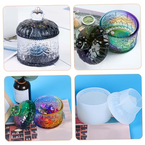 HEALSOPTHY Silikonform Schmuck Aufbewahrungsbox Epoxidharz Gießform Kleine DIY Box Kreativ Wiederverwendbar für Bastelprojekte von HEALSOPTHY