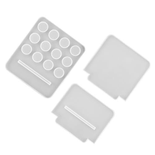 HEALSOPTHY Silikonform für Ätherische Ölflaschen Organizer Flexible Transparente Gießform mit Löchern DIY Aufbewahrungsregal Wiederverwendbar Einfach zu Reinigen für Bastelprojekte von HEALSOPTHY