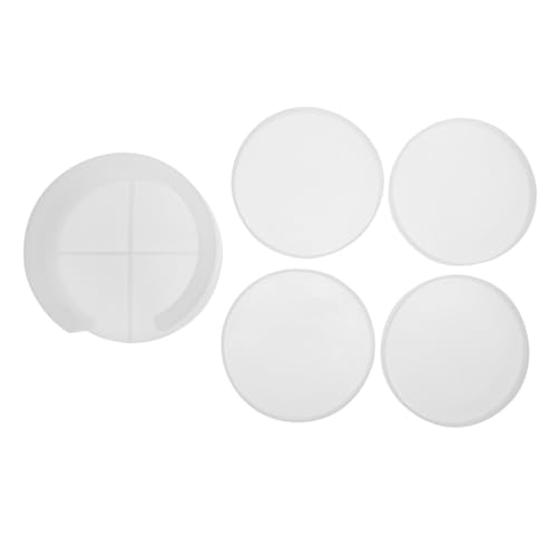 HEALSOPTHY Silikonform für Runde Untersetzer und Aufbewahrungsbox DIY Epoxidharz Gießform Langlebige Sichere Silikonform für Kreative Bastelarbeiten und Praktische Tischuntersetzer von HEALSOPTHY