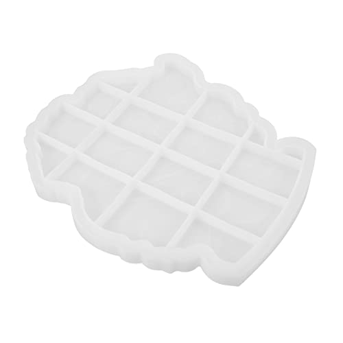 HEALSOPTHY Tablett Silikonform Platte schmuckkästchen Silikongussform Form für Tablettuntersetzer Harzform Obstschale selbst formen Tablett-Untersetzer-Form DIY Obsttellerform Kieselgel Weiß von HEALSOPTHY