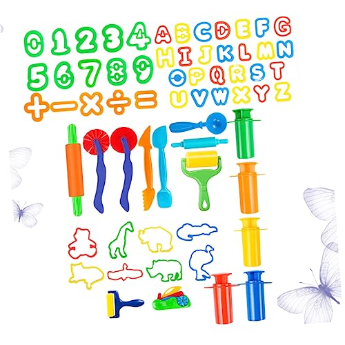 HEALSOPTHY Teiliges DIY Knete Zubehör Set für Ungiftige Umweltfreundliche Plastilin Werkzeuge mit Tier Buchstaben und Zahlenformen Pädagogisches Bastelspielzeug für Jungen Zufällige Farbe HEALSOPTHY Teiliges DIY Knete Zubehör Set für Ungiftige Umweltfreundliche Plastilin Werkzeuge mit Tier Buchstaben und Zahlenformen Pädagogisches Bastelspielzeug für Jungen Zufällige Farbe von HEALSOPTHY