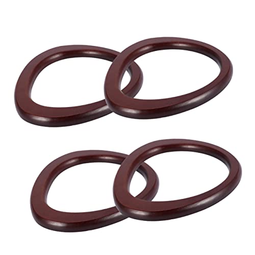 HEALSOPTHY Teiliges Holzgriffe für DIY Taschengriffe Ergonomisch Geformt Strapazierfähig und Bequem Geeignet für Damenhandtaschen und Taschenherstellung Praktische Ovale Tragegriffe Holz von HEALSOPTHY