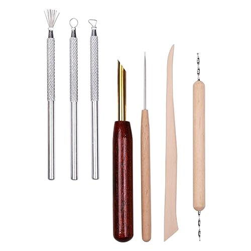 HEALSOPTHY Teiliges Töpferwerkzeug Holz für Anfänger Vielseitige mit Rostfreien Spitzen zum Gravieren Formen Glätten und Texturieren von Lufttrocknendem Töpferton HEALSOPTHY Teiliges Töpferwerkzeug Holz für Anfänger Vielseitige mit Rostfreien Spitzen zum Gravieren Formen Glätten und Texturieren von Lufttrocknendem Töpferton von HEALSOPTHY