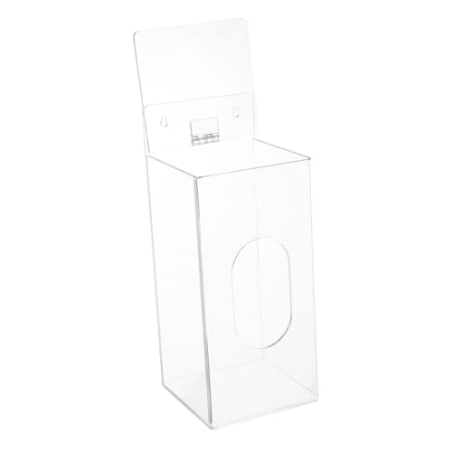 HEALSOPTHY Transparente Wandhalterung für Masken und Handschuhe Acryl Aufbewahrungsbox mit Lochdesign zur Schnellen Entnahme Platzsparend für Labor Arztpraxis Hygienischer Masken und von HEALSOPTHY