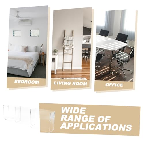 HEALSOPTHY Transparenter Acryl displayständer mit Fächern Minimalistisches Design Vielseitiger Dokumenten Broschürenhalter für Visitenkarten Grußkarten und Scratchoff tickets Schreibtisch von HEALSOPTHY