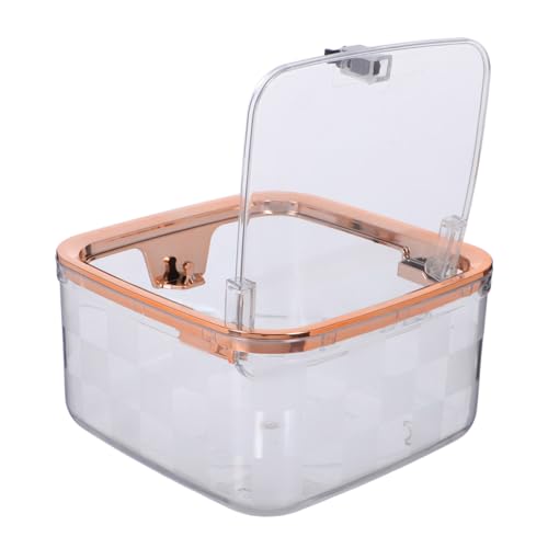 HEALSOPTHY Transparenter Mini Mülleimer mit Deckel Kleiner Desktop Abfallbehälter aus Kunststoff Drucköffnend Multifunktional als Abfall und Aufbewahrungsbox für Büro Wohnzimmer Schreibtisch HEALSOPTHY Transparenter Mini Mülleimer mit Deckel Kleiner Desktop Abfallbehälter aus Kunststoff Drucköffnend Multifunktional als Abfall und Aufbewahrungsbox für Büro Wohnzimmer Schreibtisch von HEALSOPTHY