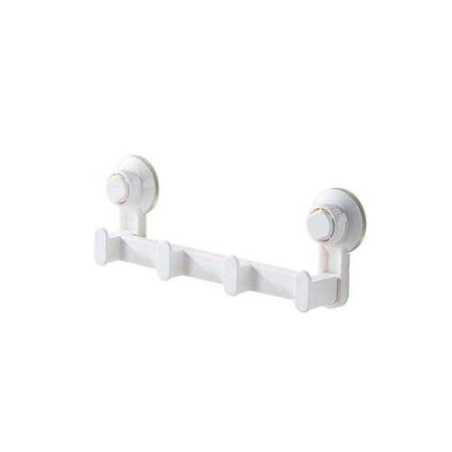 HEALSOPTHY Vakuum Saugnapf Haken Weiß Stabile Wandhalterung mit Haken für Küche Bad Selbstklebend ohne Bohren Zuverlässiger Halter für Handtücher und Utensilien von HEALSOPTHY