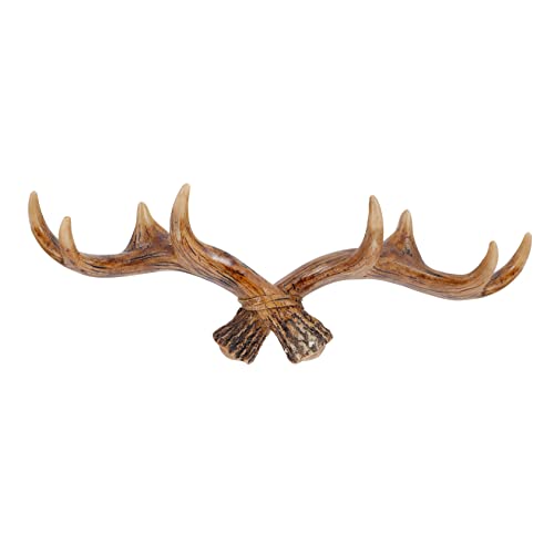 HEALSOPTHY Vintage Garderobenhaken Antler Wandhaken Dekorativer Kleiderhaken für Schlafzimmer und Flur Platzsparend Rustikaler Wandmontage Haken zur Organisation von Kleidung Schlüsseln und von HEALSOPTHY