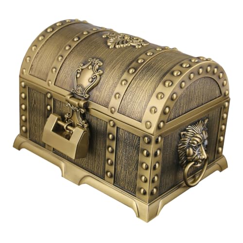 HEALSOPTHY Vintage Schmuckkästchen aus Legierung mit Schloss Große Dekorative Aufbewahrungsbox im Europäischen Stil Antike Schatztruhe für Ringe Halsketten Ohrringe Stilvoller Schmuck von HEALSOPTHY
