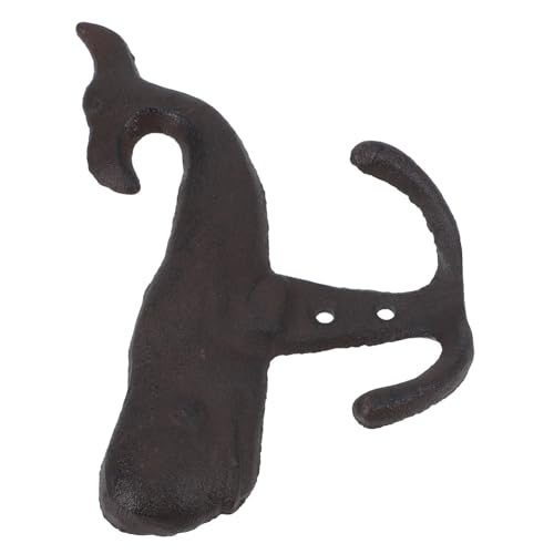 HEALSOPTHY Vintage Wandhaken aus Gusseisen im Wal Design Dekorativer Garderobenhaken für Tür und Wand Robuster Aufhänger für Jacken Handtücher Schlüssel für Bad Küche Flur von HEALSOPTHY