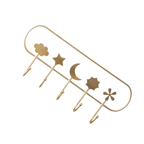HEALSOPTHY Wandmontierter Kleiderhaken aus Stabiles Aufbewahrungsregal für Kleidung Taschen und Hüte Platzsparend Dekorativer Wolken design Garderobenhaken für Flur und Eingangsbereich von HEALSOPTHY