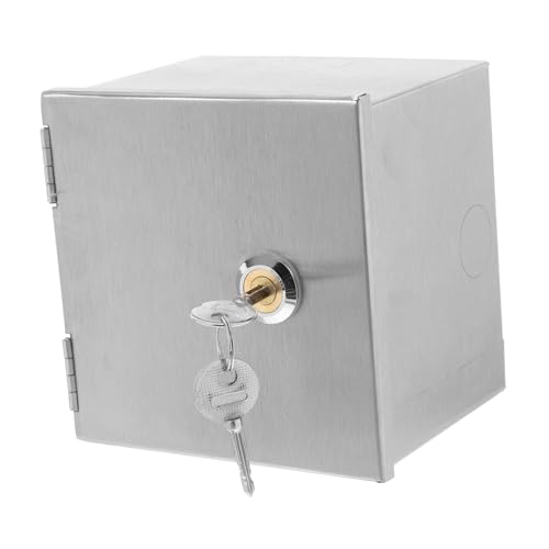 HEALSOPTHY Wasserdichte Edelstahl Steckdosenbox mit Schloss Outdoor Elektrische Schutzbox für Elektrofahrzeug Ladestation Abschirmung Wandmontage Diebstahlschutz Wetterfeste Steckdosen von HEALSOPTHY