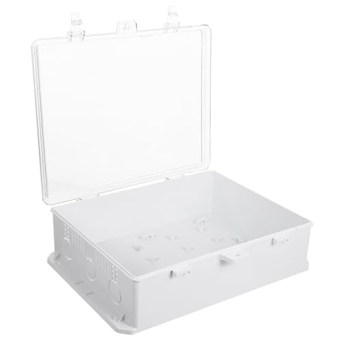 HEALSOPTHY Wasserdichte Kunststoff-verteilerdose mit Transparentem Deckel Wetterfeste Elektronik-gehäusebox für Sicherheitsanlagen Kompatibel mit Niederspannungsgeräten und Luftschaltern für HEALSOPTHY Wasserdichte Kunststoff-verteilerdose mit Transparentem Deckel Wetterfeste Elektronik-gehäusebox für Sicherheitsanlagen Kompatibel mit Niederspannungsgeräten und Luftschaltern für von HEALSOPTHY